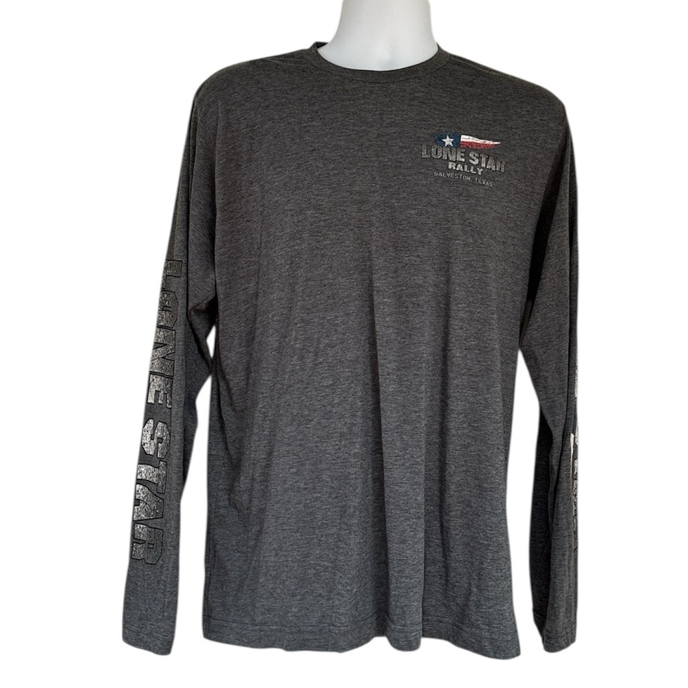 Lone Star Rally 2023 Galveston Texas Island Gray Long Sleeve Graphic T-Shirt